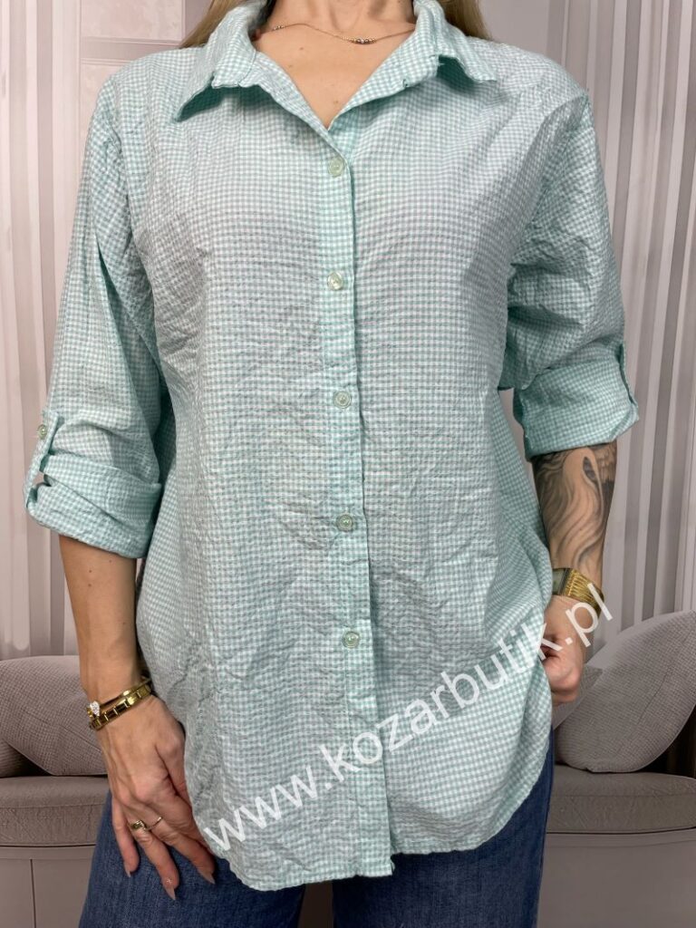 Koszula Cora Kratka Mięta
