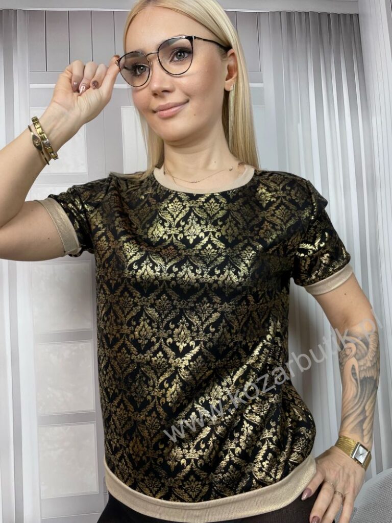 Bluzka Masełkowa Glamour Czarna