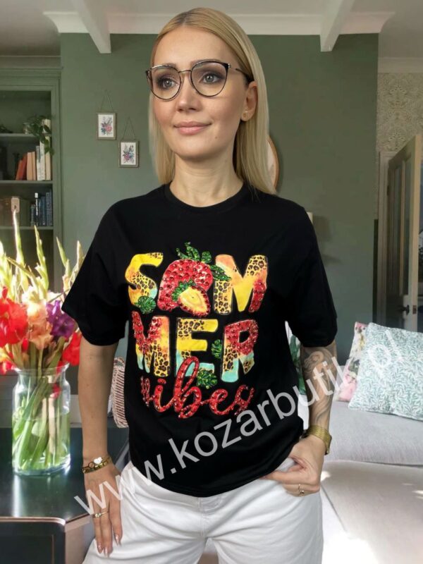Koszulka z Dżetami Czarna