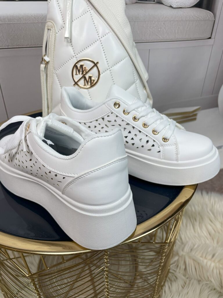 Sneakersy Ażurowe Białe Sneakersy Ażurowe Białe