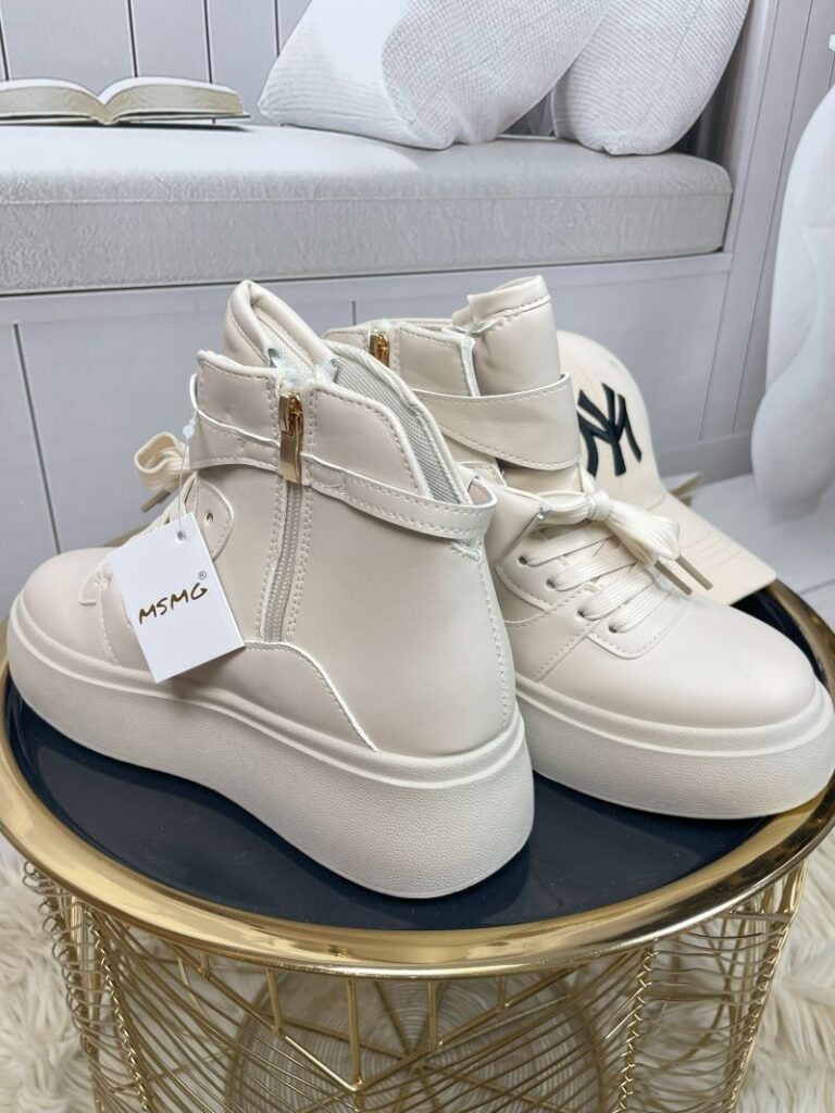 Sneakersy z Kieszonką Beż Sneakersy z Kieszonką Beż