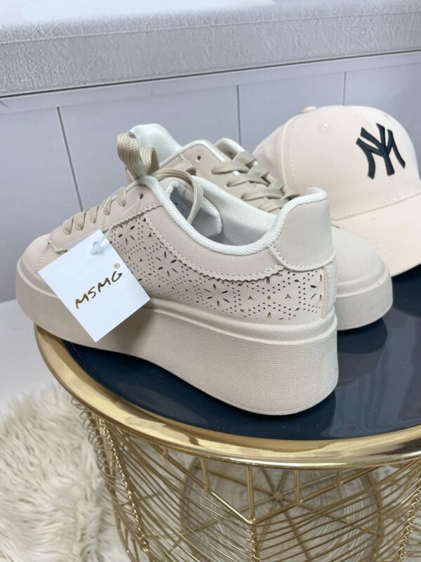 Sneakersy Ażurowe Beż