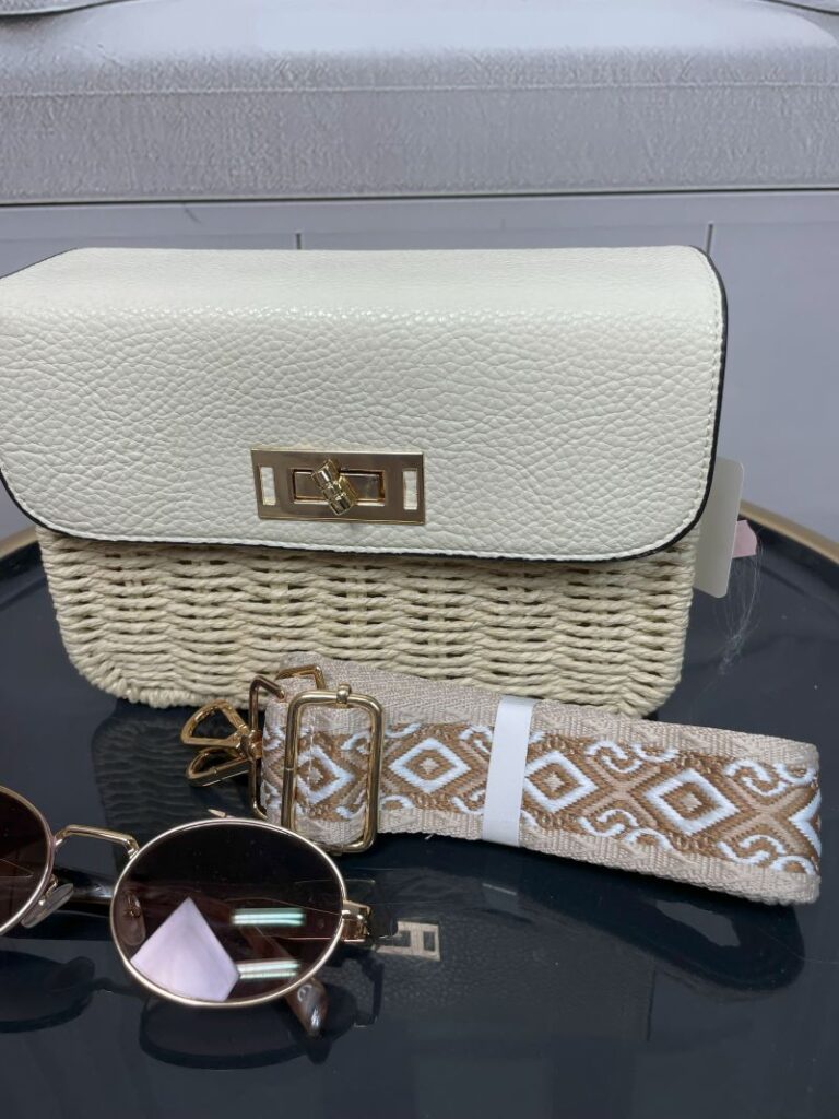 Koszyczek Słomkowy Beż