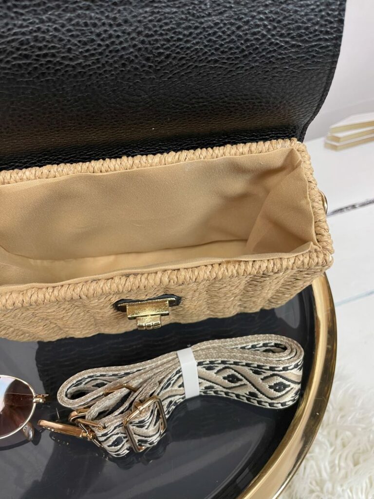 Koszyczek Słomkowy Czarny