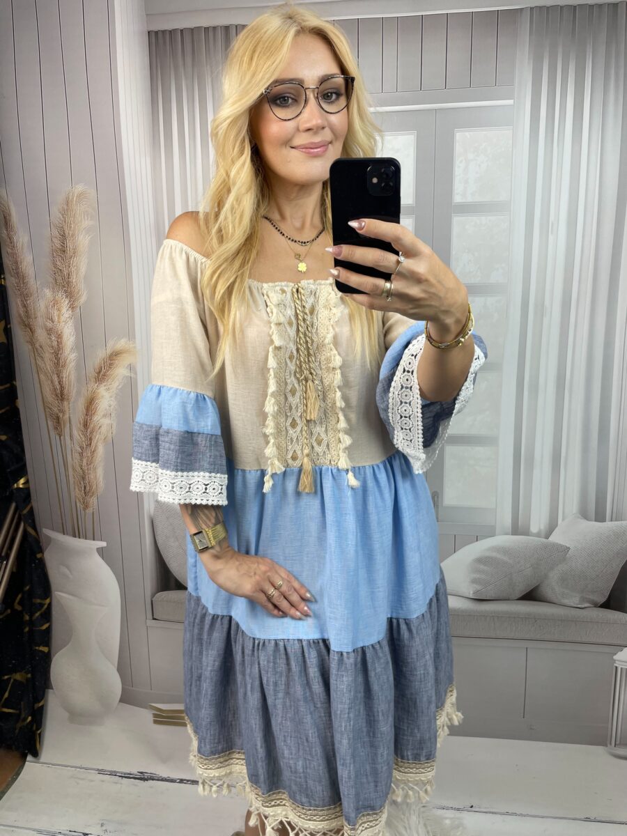 Sukienka Boho Beż - obrazek 2
