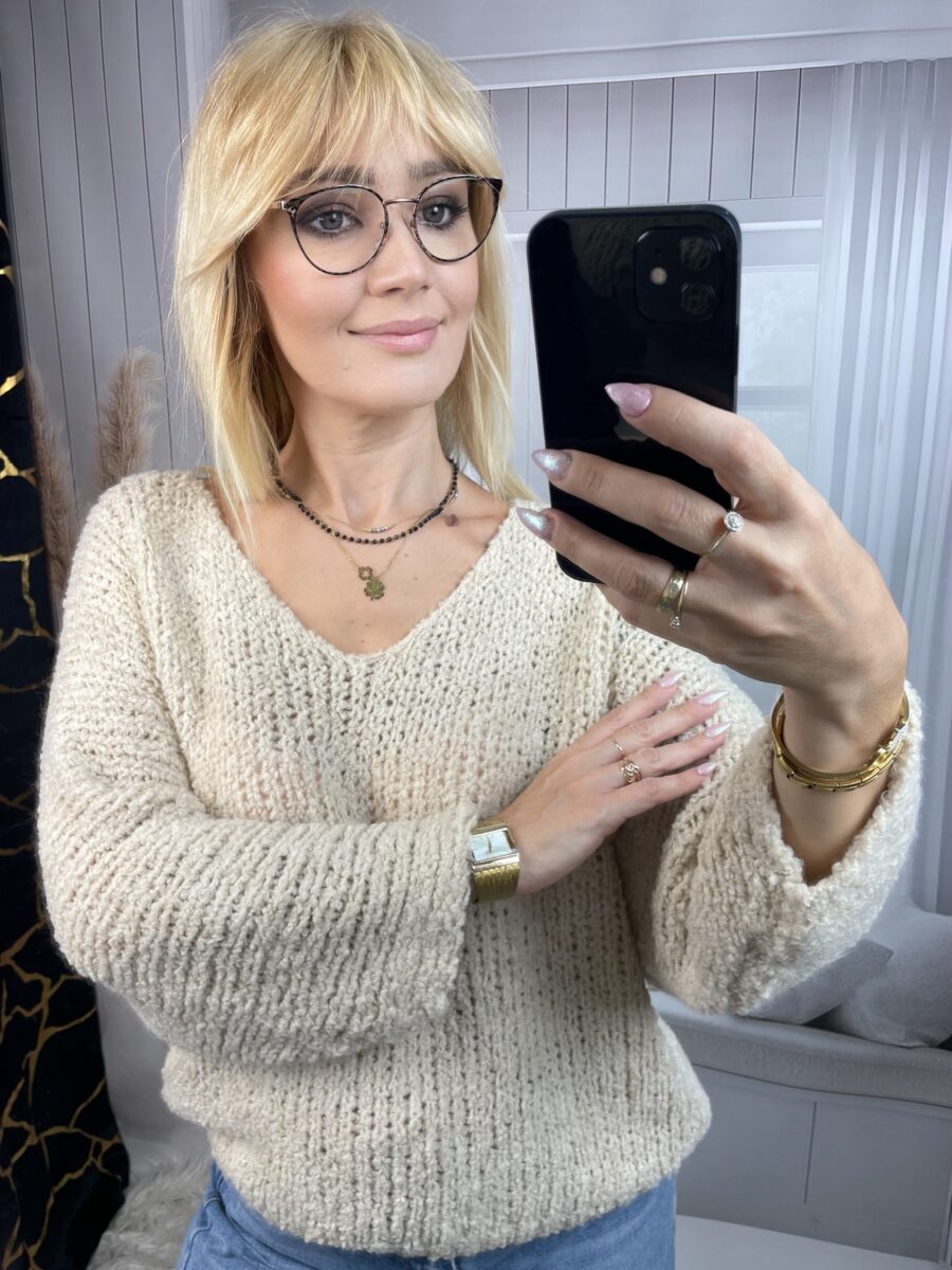 Sweter Mira -Beż - obrazek 3