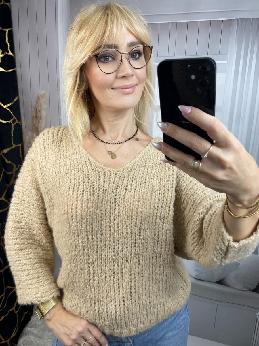 Sweter Mira -Karmel - obrazek 3