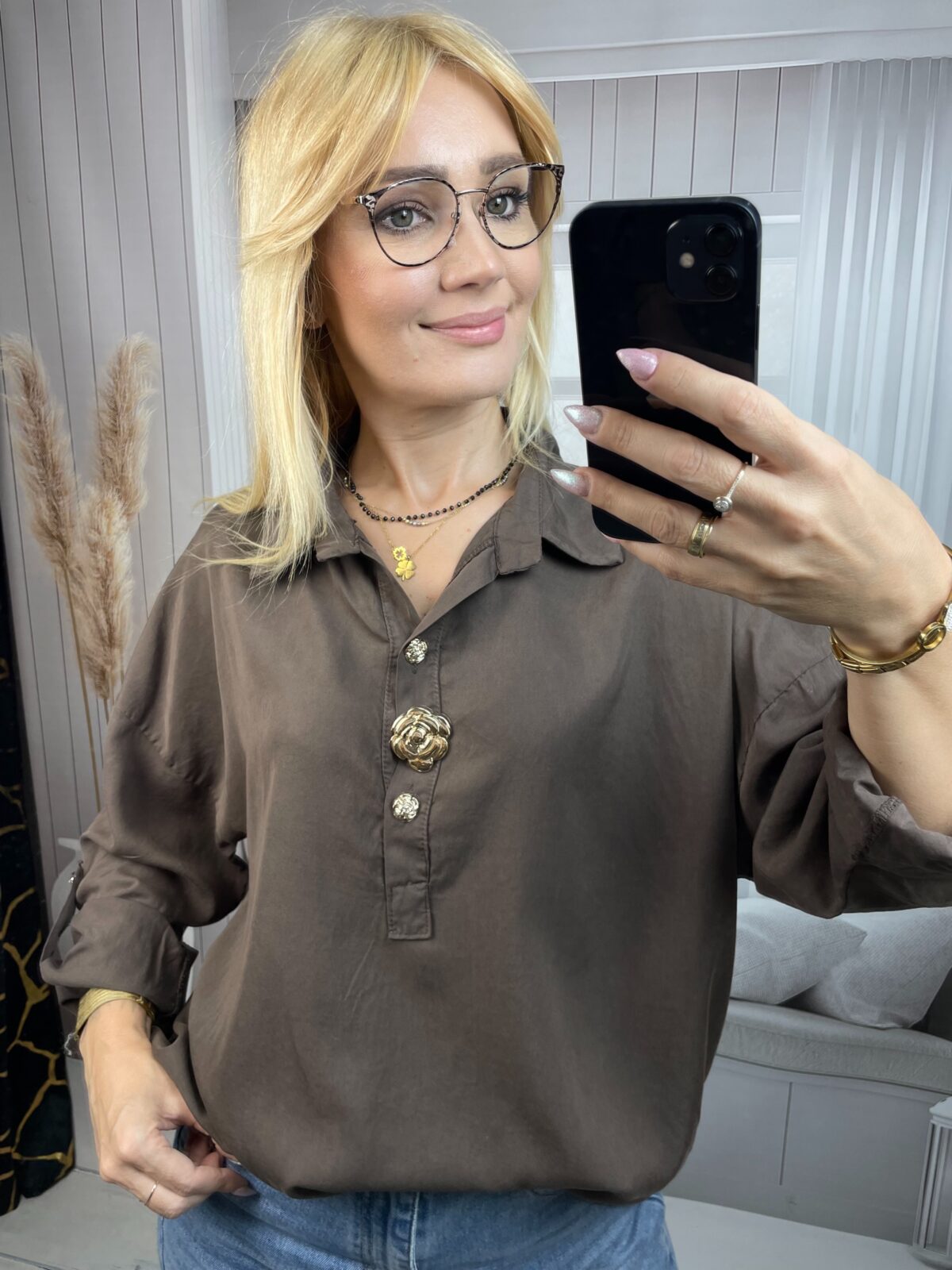 Koszula Lima- Czekolada