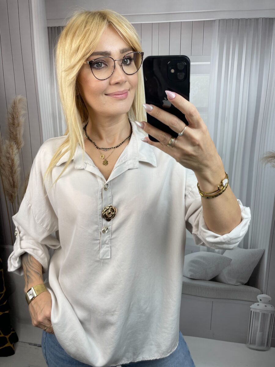 Koszula Lima- Kremowa - obrazek 3