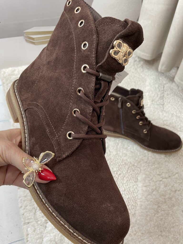 Botki Ze Skóry Naturalnej Czekolada