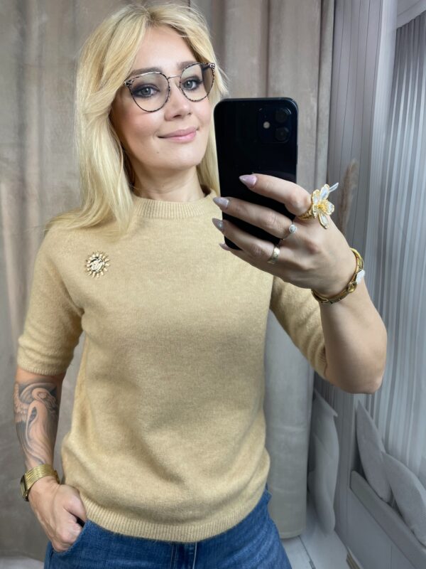 Sweter z Alpaką Baby Beż