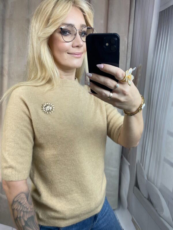 Sweter z Alpaką Baby Beż
