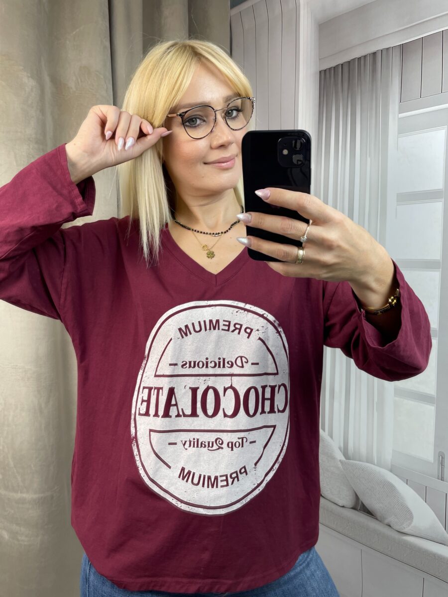 Koszulka Chocolate Bordo - obrazek 2