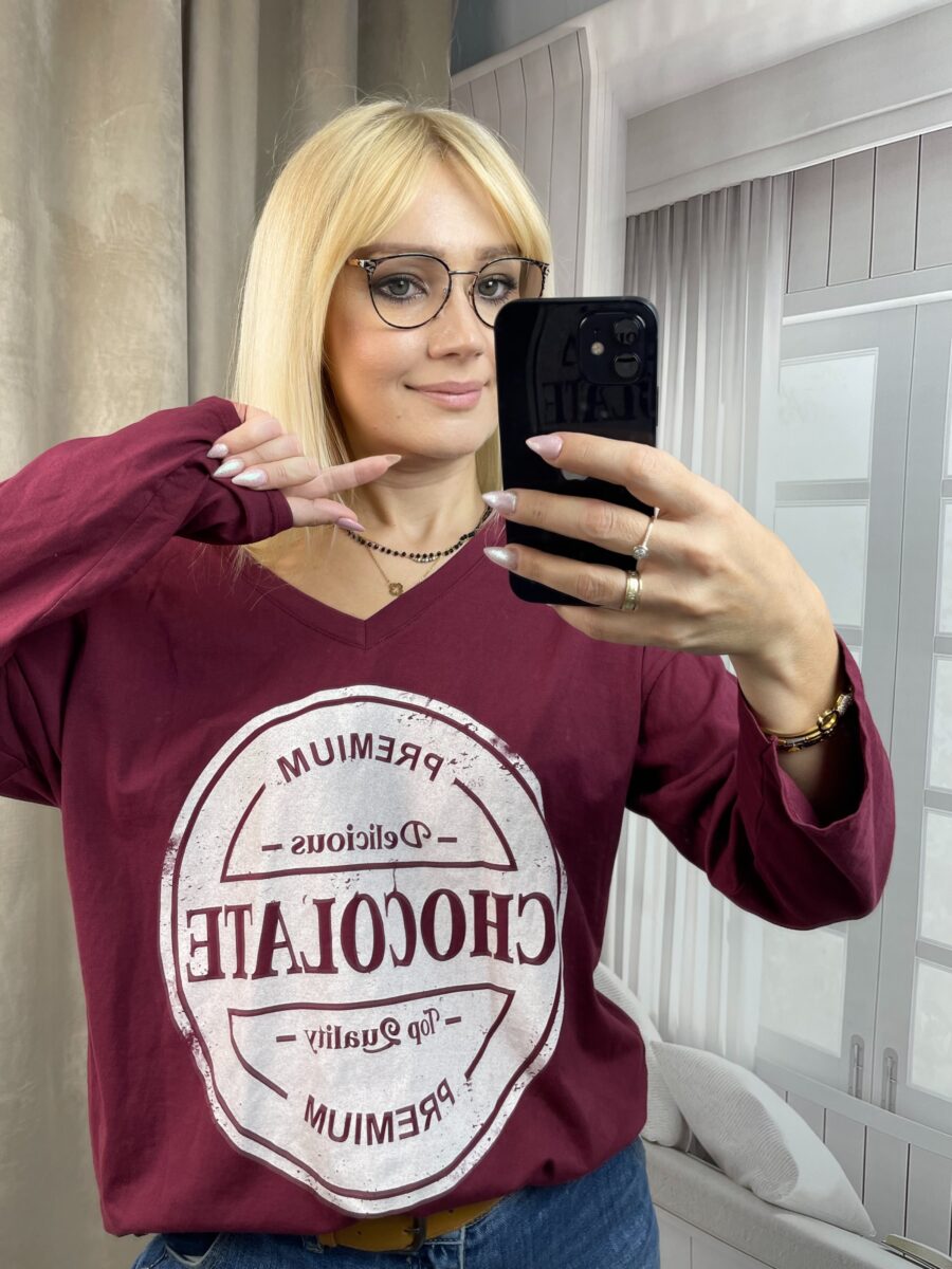 Koszulka Chocolate Bordo - obrazek 3