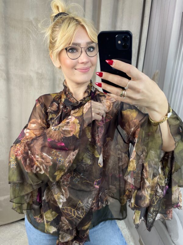 Koszula z Żabotem Czekolada (Kopia)