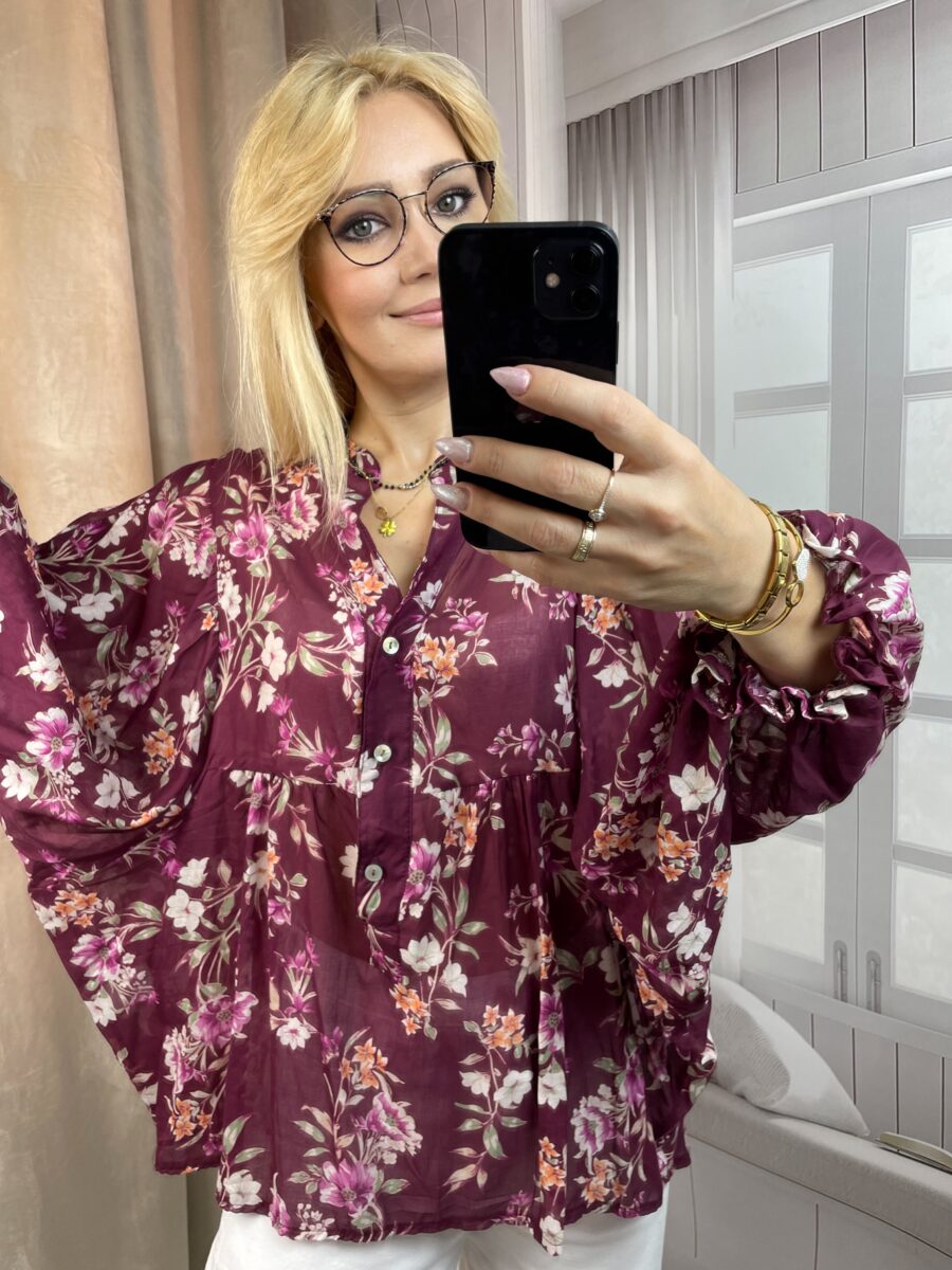 Bluzka Mgiełka Bordo - obrazek 2