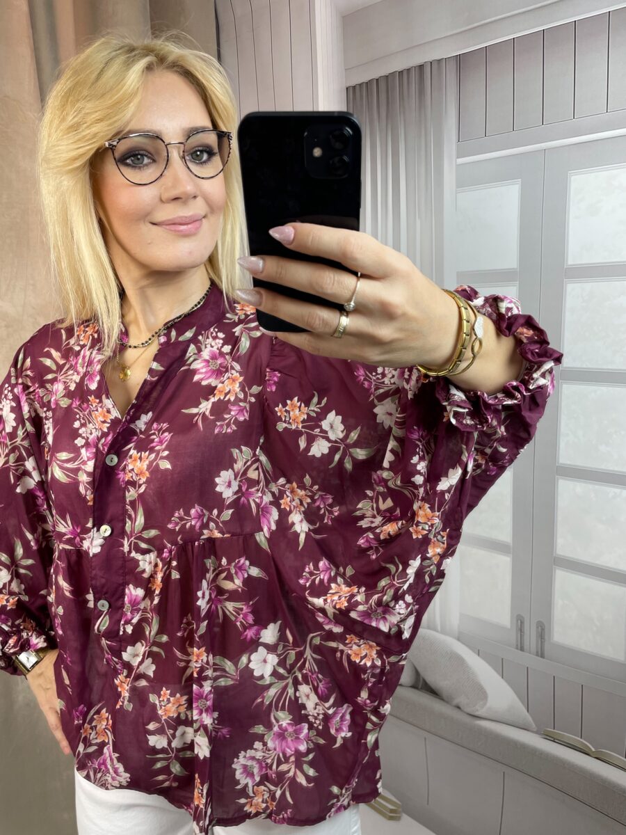 Bluzka Mgiełka Bordo - obrazek 3
