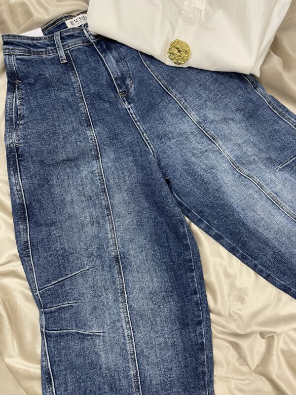 Spodnie Balloon z Pionowymi Przeszyciami