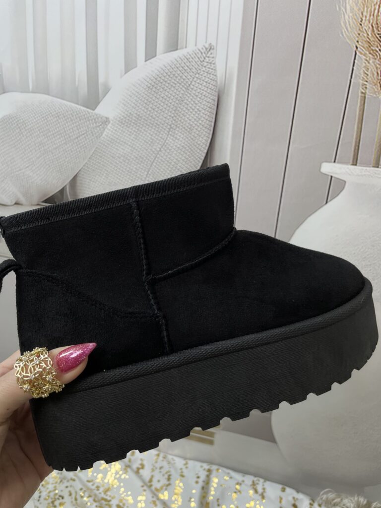 Śniegowce Na Platformie Czarne