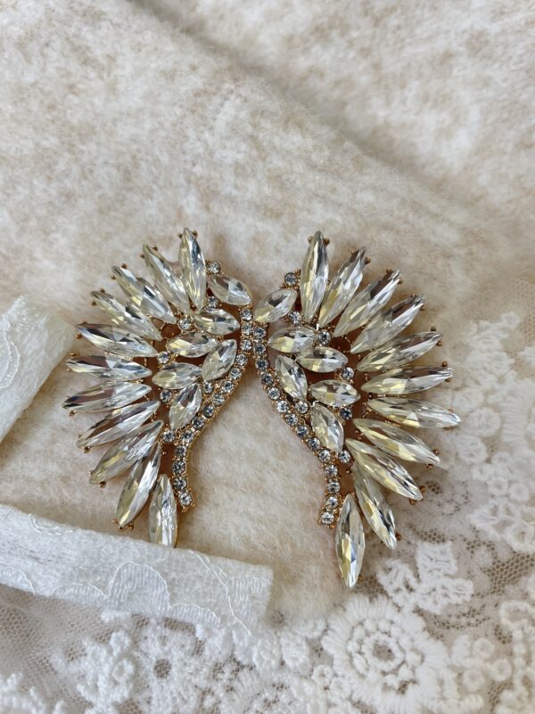 Klipsy Cyrkoniowe Skrzydła - Srebrne Klipsy Cyrkoniowe Skrzydła - Srebrne