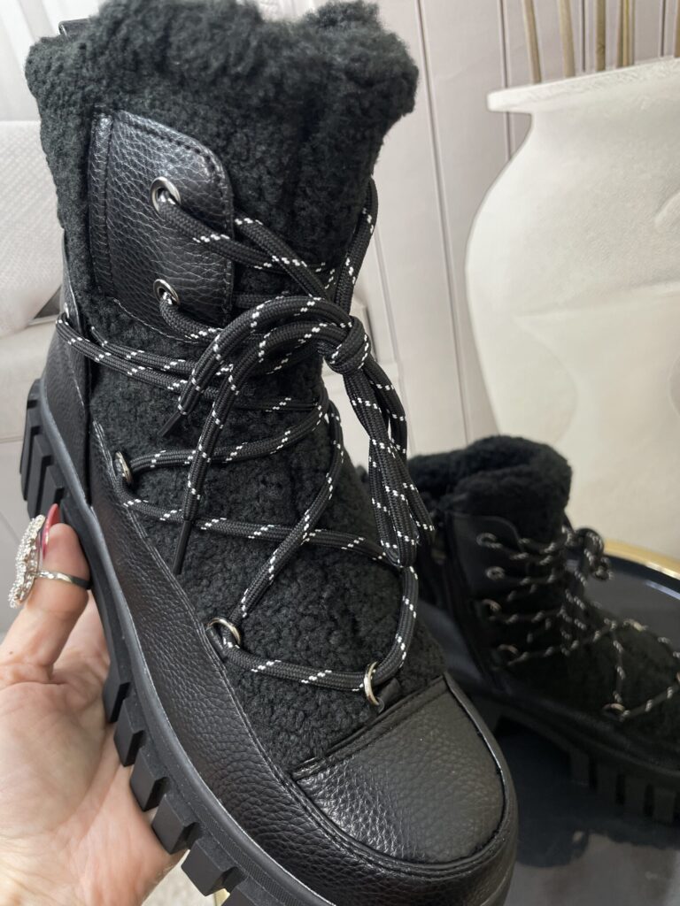 Botki a'LA Śniegowce Czarne