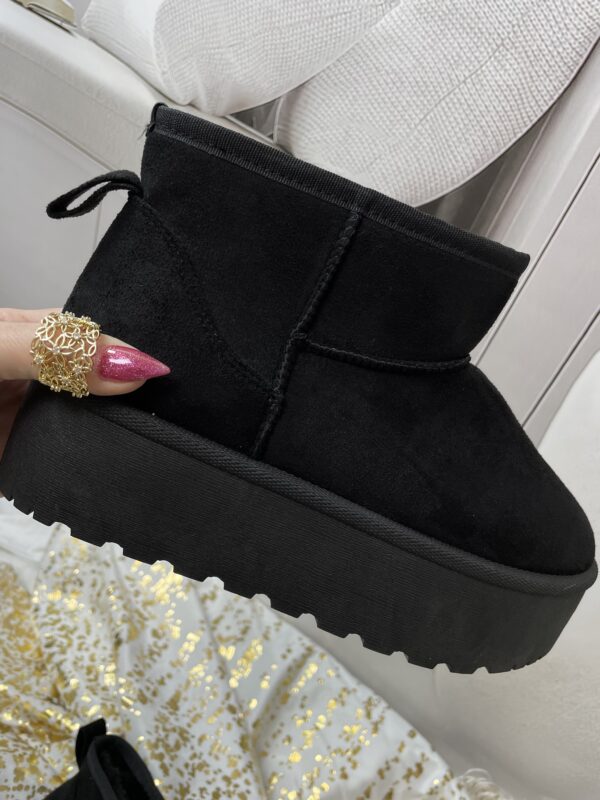 Śniegowce Na Platformie Czarne