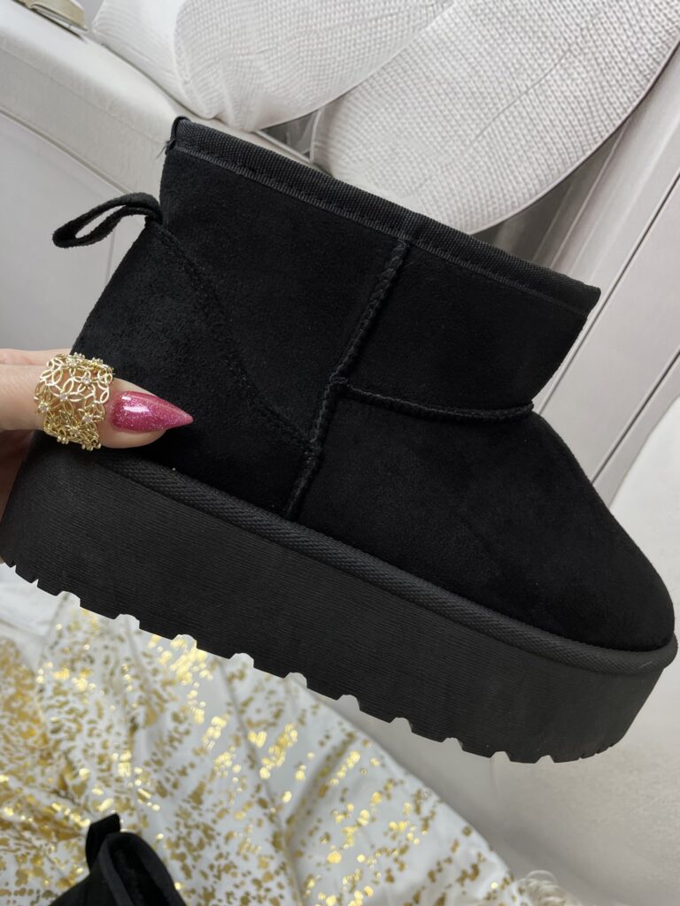 Śniegowce Na Platformie Czarne