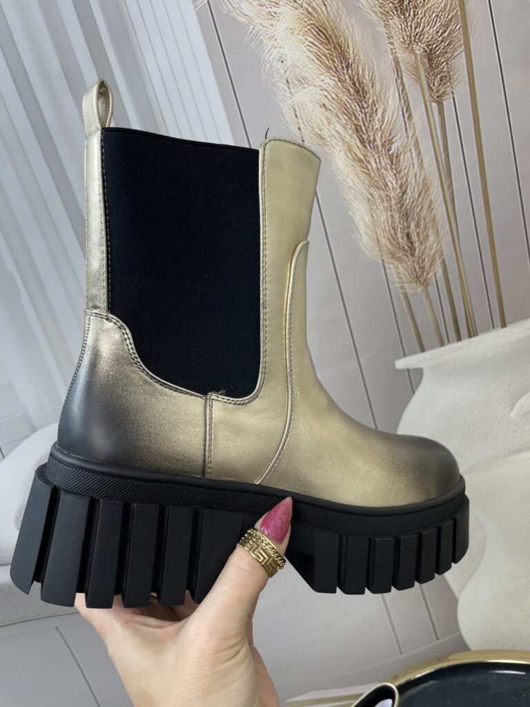 Sztyblety z Eko-Skóry Złote