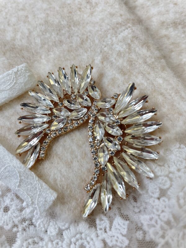 Klipsy Cyrkoniowe Skrzydła - Srebrne