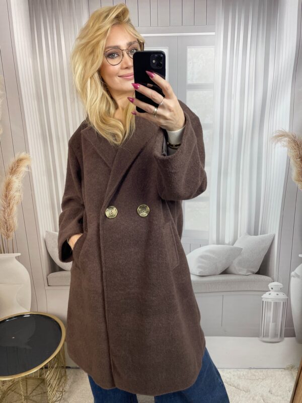 Płaszcz Maxi Oversize Czekolada