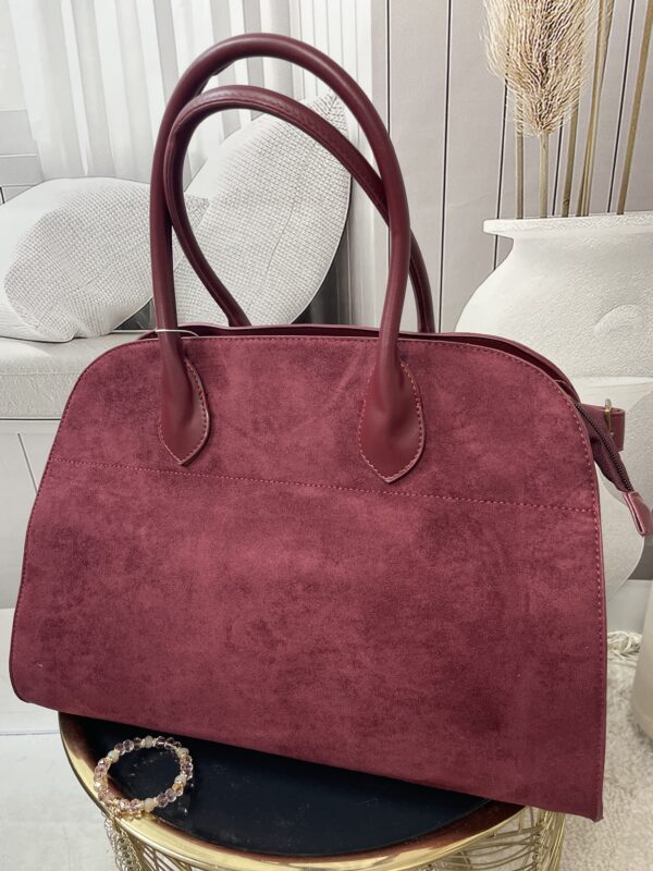 Torebka XL Eko Zamsz Bordo