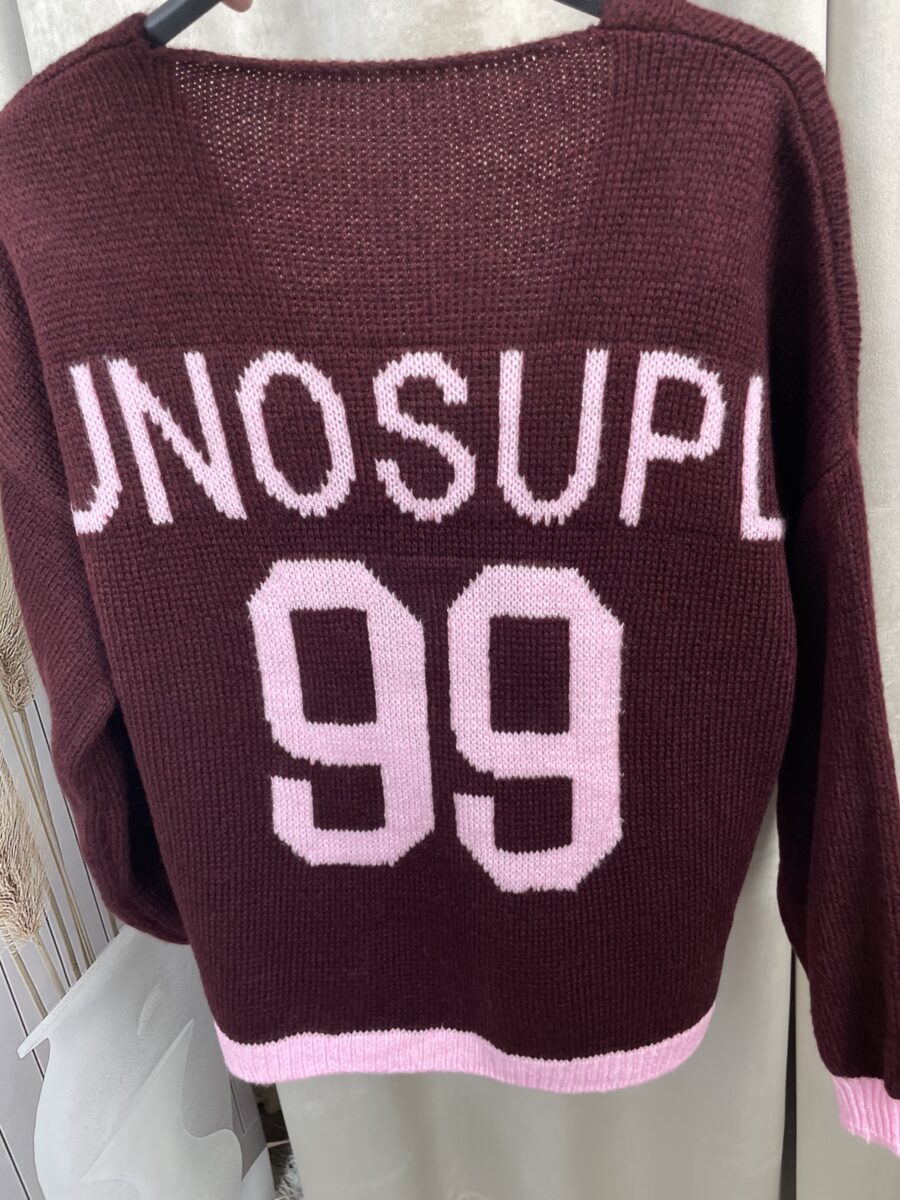 Sweter 99 Bordo - obrazek 3