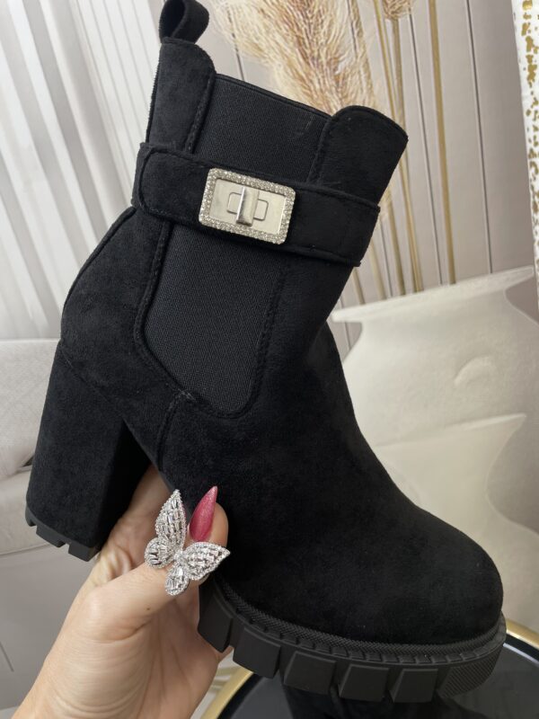 Botki z Eko Zamszu Na Słupku