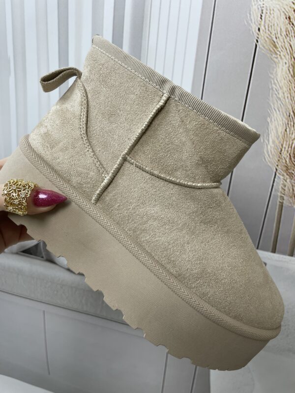 Śniegowce Na Platformie Jasny Beż