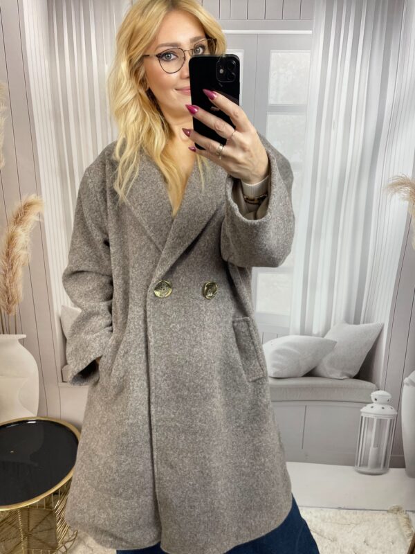 Płaszcz Maxi Oversize Beż