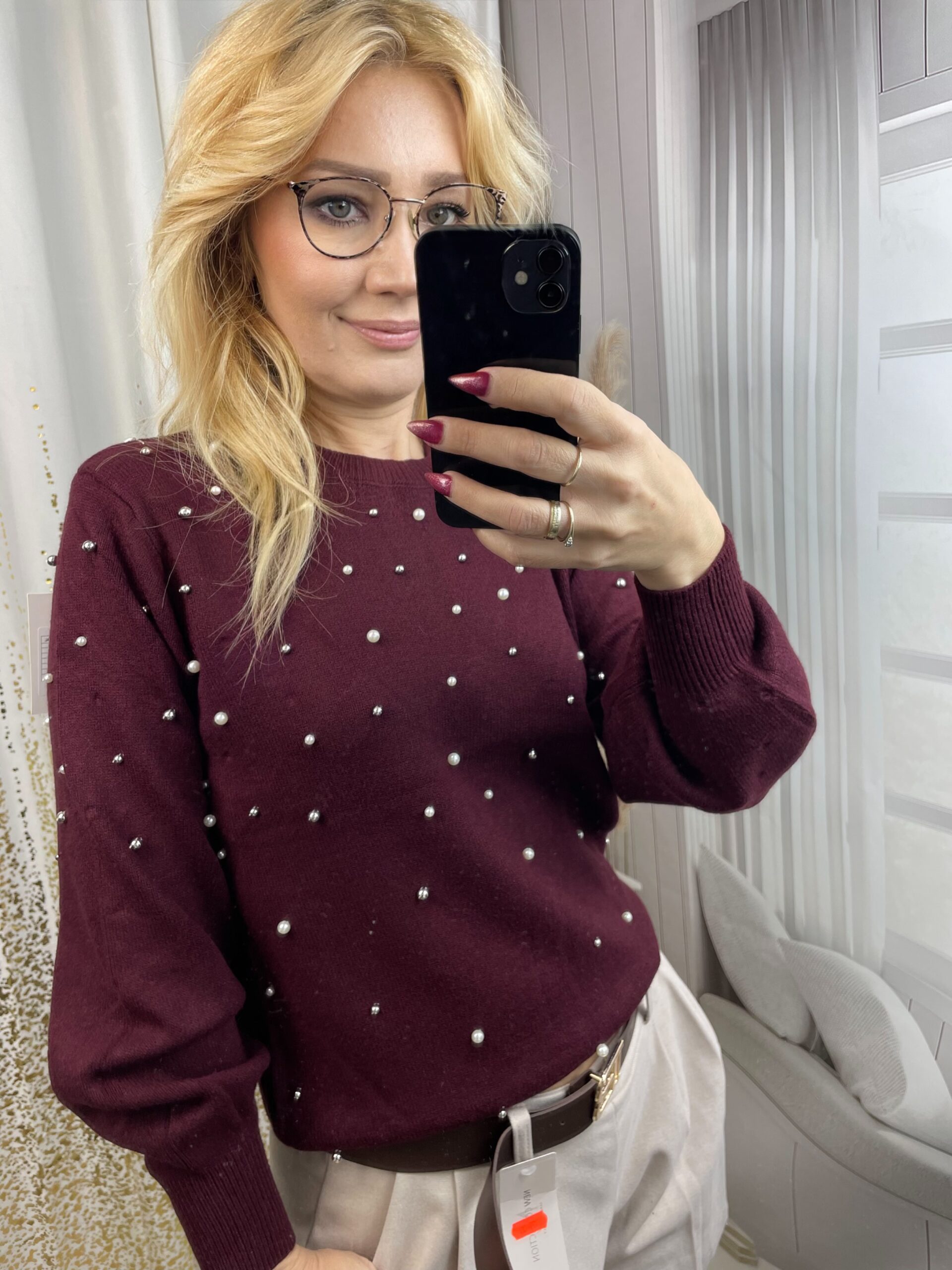 Sweter z Perełkami Borgo - obrazek 2