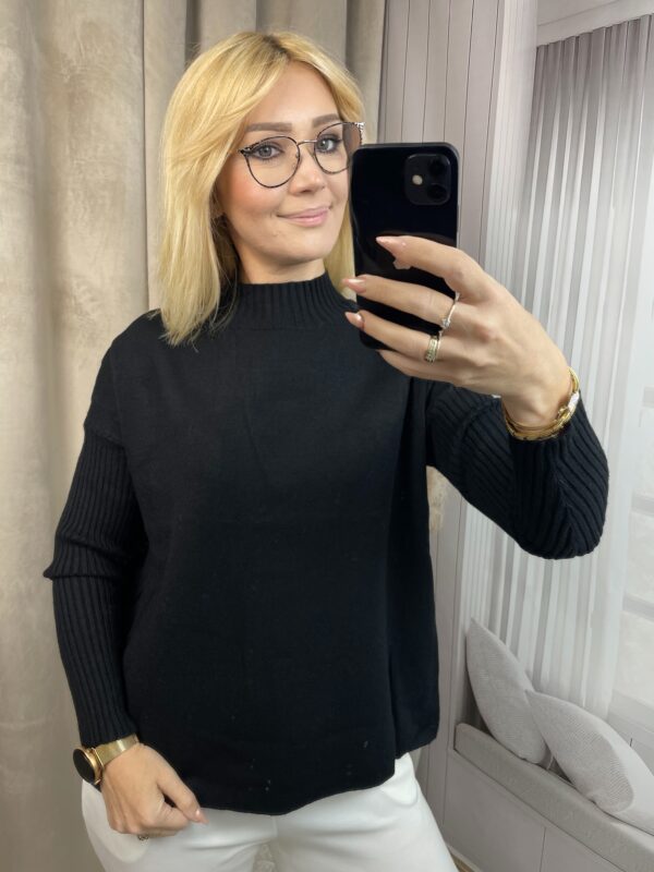 Półgolf z Kaszmirem Czarny S/M