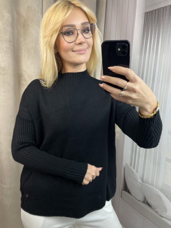 Półgolf z Kaszmirem Czarny S/M