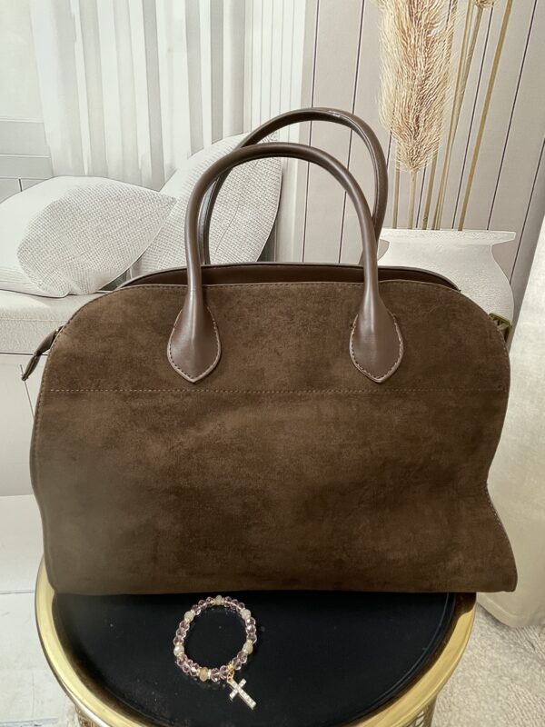 Torebka XL Eko Zamsz Czekolada