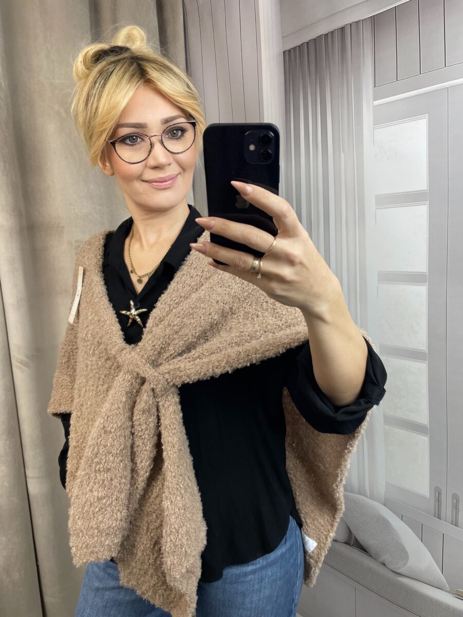 Kardigan Ciemny Beż - obrazek 3