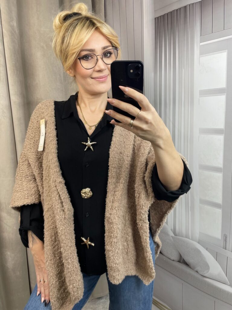 Kardigan Ciemny Beż