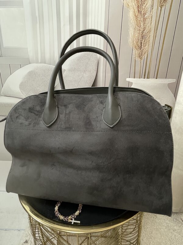 Torebka XL Eko Zamsz Szara