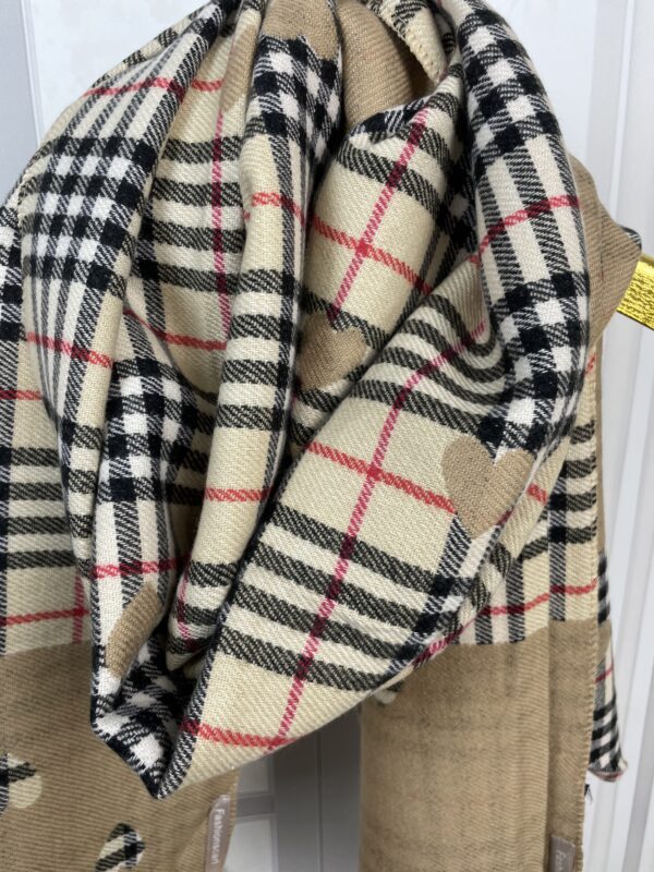 Szal Zimowy z Wełny i Kaszmiru - Dwustronny Szal Zimowy z Wełny i Kaszmiru - Dwustronny