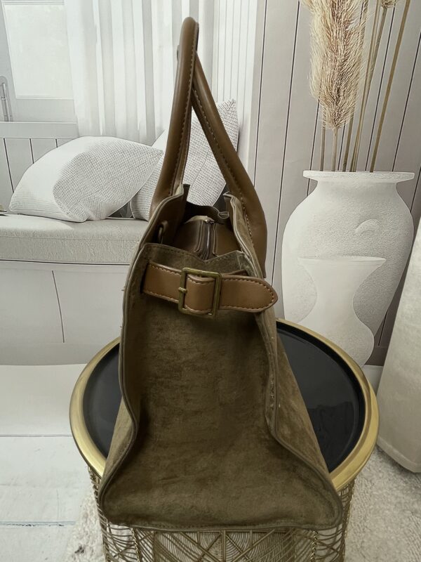 Torebka XL Eko Zamsz Jasna Oliwka Torebka XL Eko Zamsz Jasna Oliwka