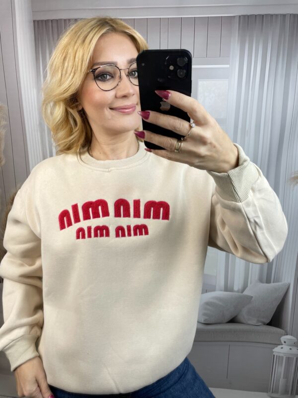 Bluza Sportowa Ocieplana MIN MIN Beż