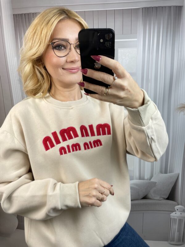 Bluza Sportowa Ocieplana MIN MIN Beż