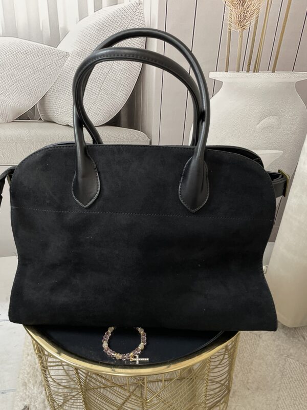 Torebka XL Eko Zamsz Czarna