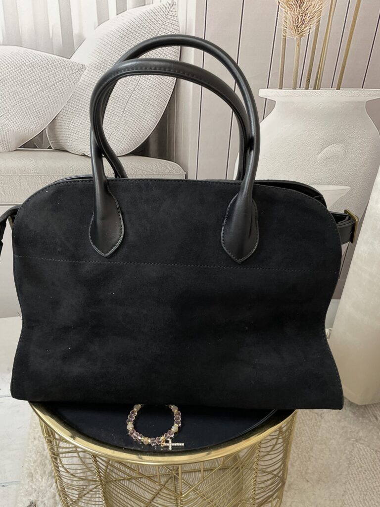 Torebka XL Eko Zamsz Czarna