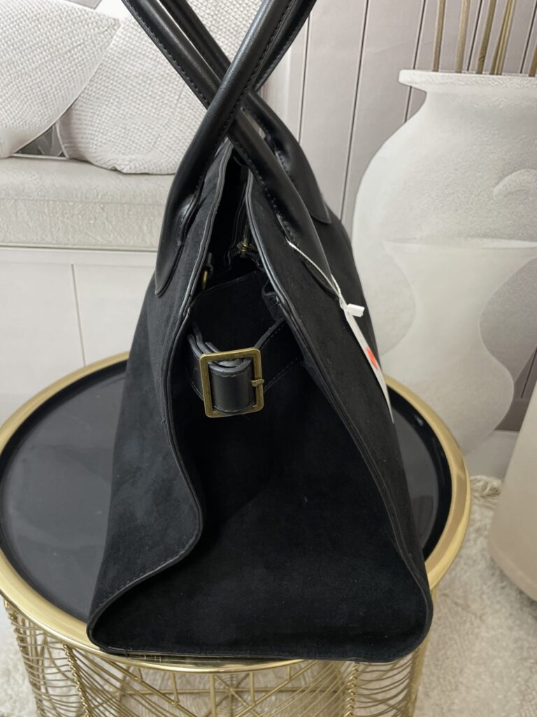 Torebka XL Eko Zamsz Czarna Torebka XL Eko Zamsz Czarna