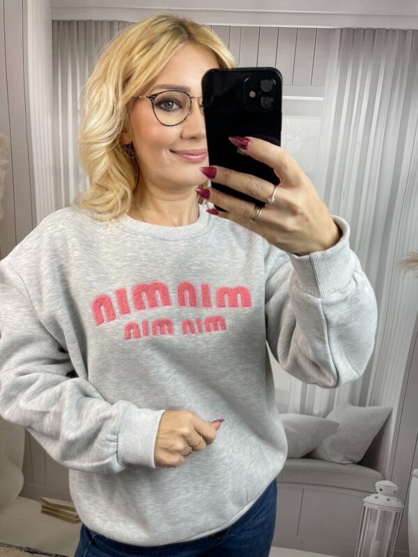 Bluza Sportowa Ocieplana MIN MIN Szara